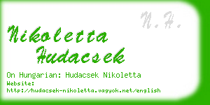nikoletta hudacsek business card